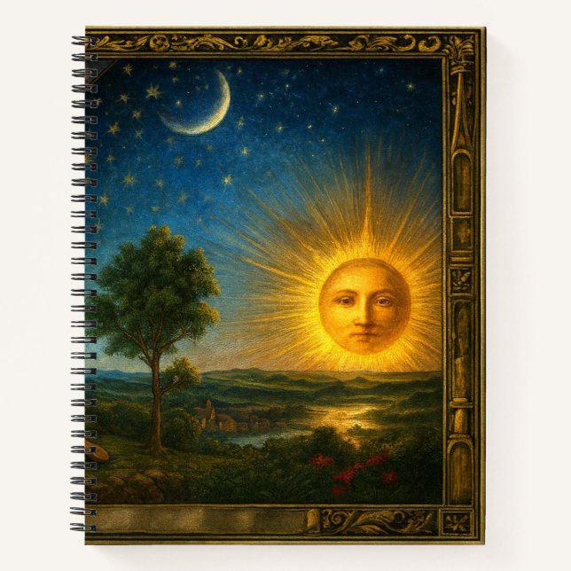 Cuaderno Cosmos Celeste Derivado del Grabado de Flammarion (Anverso)