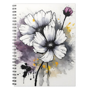 Cuaderno Cosmos - Flores de acuarela