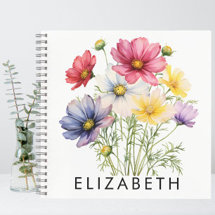 Cuaderno Cosmos Nacimiento Mes Flor Regalo Personalizado Pa