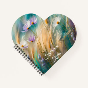 Cuaderno Cosmos y gramíneas pasteles, susurros de la natura