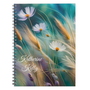 Cuaderno Cosmos y gramíneas pasteles, susurros de la natura