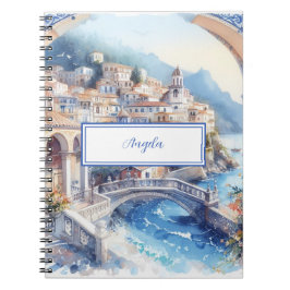 Cuaderno Costa Amalfitana Azulejos azules Italia Foto perso