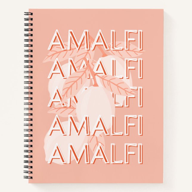 Cuaderno Costa Amalfitana, Italia Viaje Arte, Preppy, Minim (Anverso)