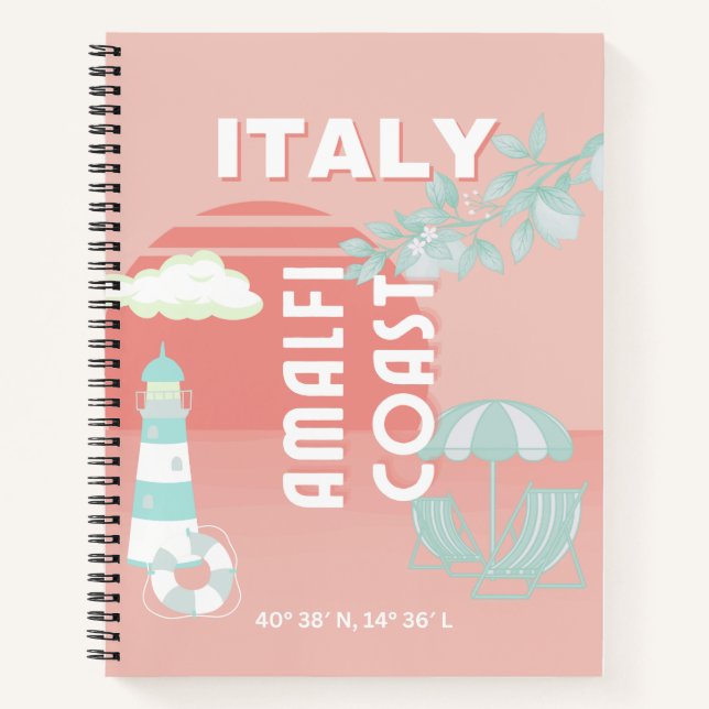 Cuaderno Costa de Amalfi, Arte de Viaje, Pastel (Anverso)