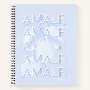 Cuaderno Costa de Amalfi, Italia, arte de viajes, Preppy, A