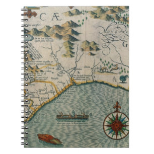 Cuaderno Costa de Carolina del Norte, detalle del mapa