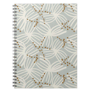 Cuaderno Costero minimalista bohemio abstracto - azul polvo