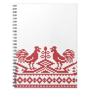 Cuaderno Costilla cruzada del Rooster Rojo