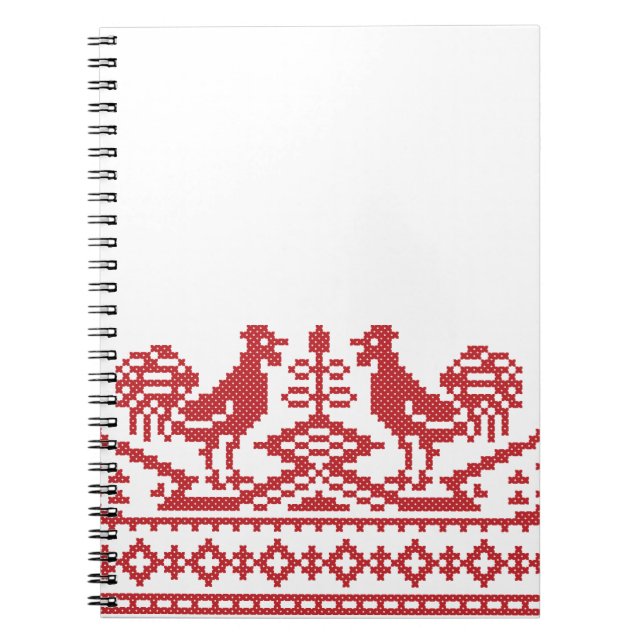 Cuaderno Costilla cruzada del Rooster Rojo (Frente)