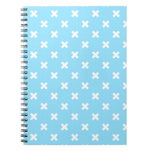 Cuaderno Costillas blancas en azul bebé (Frente)