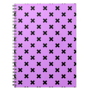 Cuaderno Costillas cruzadas negras sobre lilac