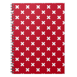Cuaderno Costillas de cruz blanca sobre rojo