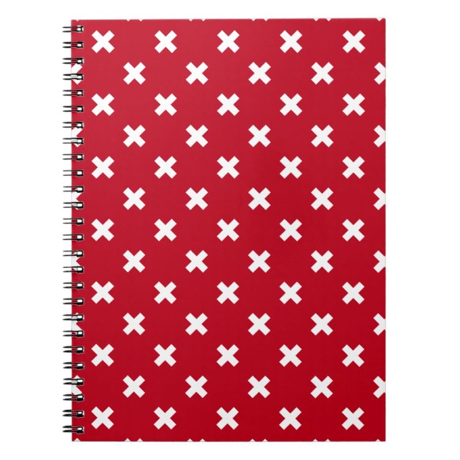 Cuaderno Costillas de cruz blanca sobre rojo (Frente)