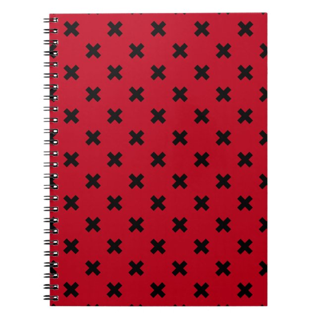 Cuaderno Costillas de cruz negra en rojo (Frente)