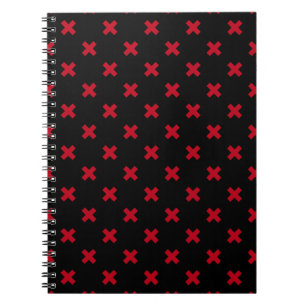 Cuaderno Costillas de la cruz roja sobre el negro