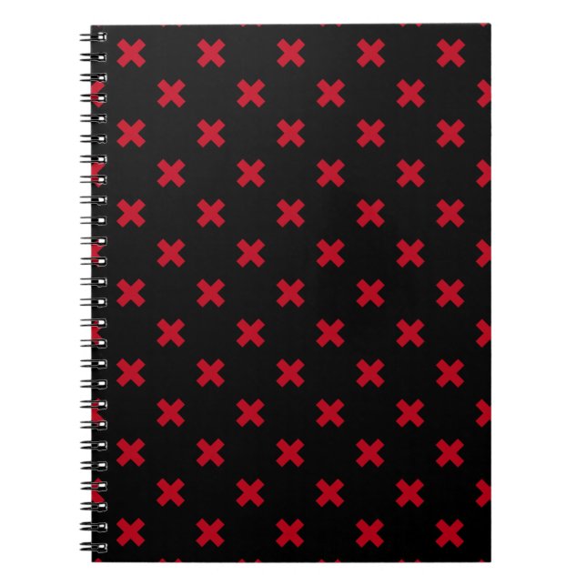 Cuaderno Costillas de la cruz roja sobre el negro (Frente)