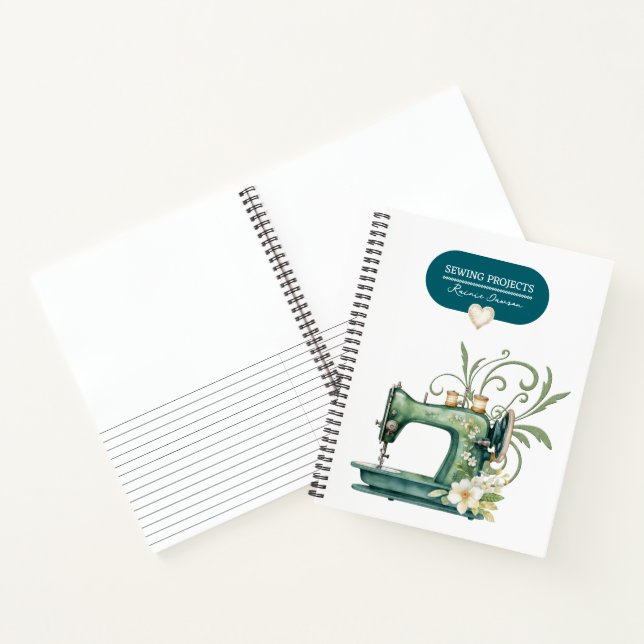Cuaderno Costura de proyectos Binder Verde azulado Blue Vin (Interior)