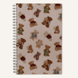Cuaderno Cosy Knit Teddy Bear Parade Pattern