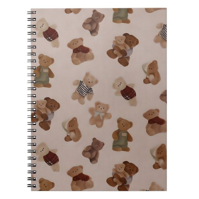 Cuaderno Cosy Knit Teddy Bear Parade Pattern (Frente)