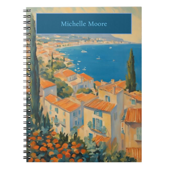 Cuaderno Côte D'Azur minimalista moderno simple (Frente)