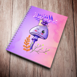Cuaderno cottagecore kawaii hongo y caracol