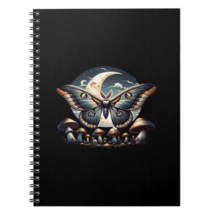 Cuaderno Cottagecore Whimsigoth Moth Mushrooms En Luna