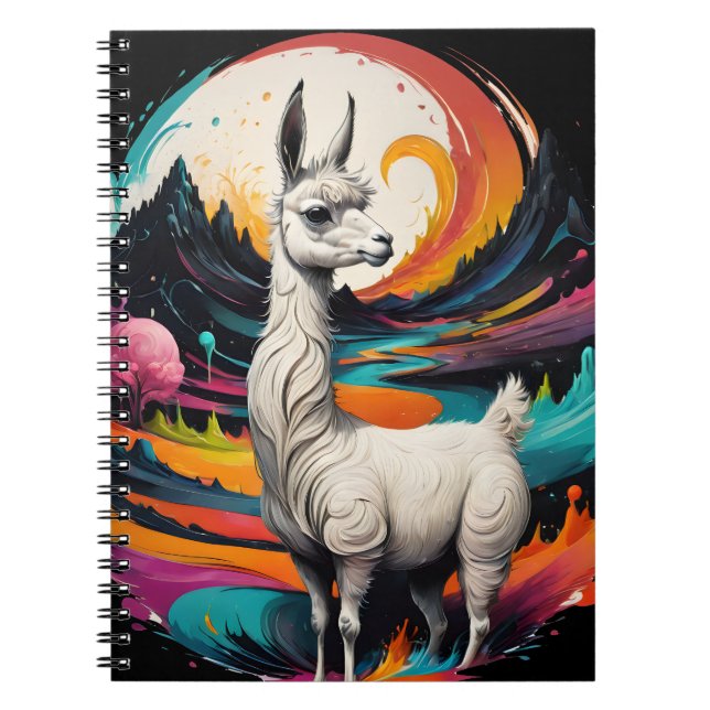 Cuaderno "Cotton Candy Llama" Art Spiral Notebook (Frente)