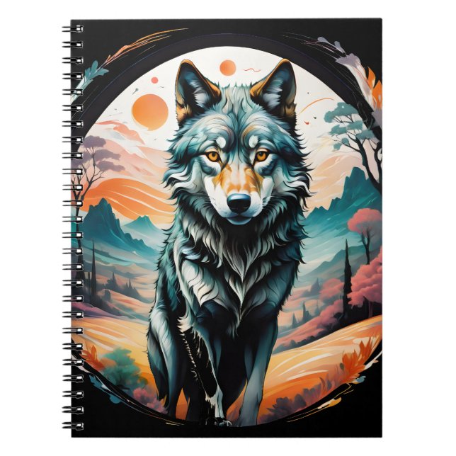 Cuaderno "Cotton Candy Wolf" Art Spiral Notebook (Frente)