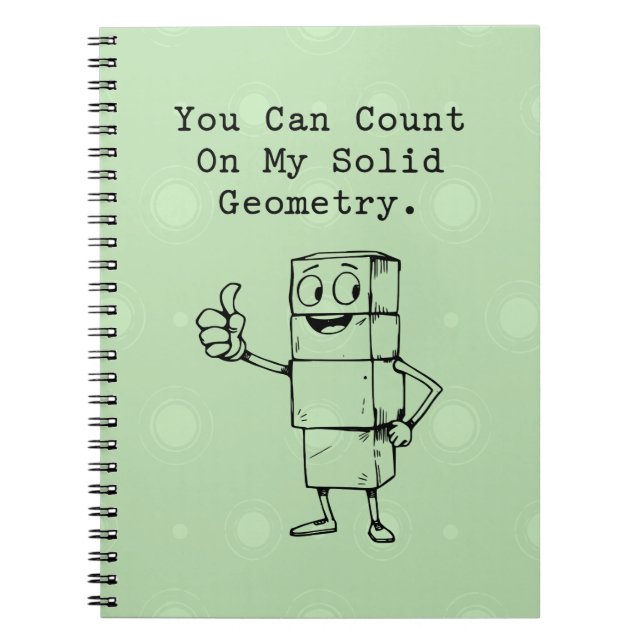 Cuaderno Count On My Solid Geometry Reliable Math Humor (Frente)