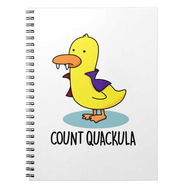 Cuaderno Count Quackula Funny Duck Pun (Frente)