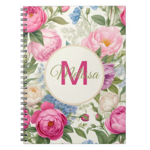 Cuaderno Country Garden Rosas Y Peonies Floral