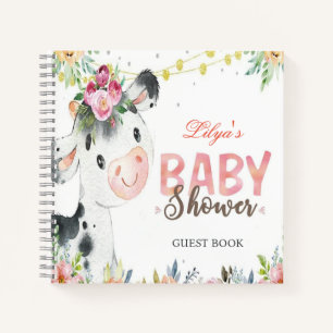 Cuaderno Cow Farm Animals Barnyard baby ducha invitado libr
