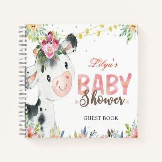 Cuaderno Cow Farm Animals Barnyard baby ducha invitado libr