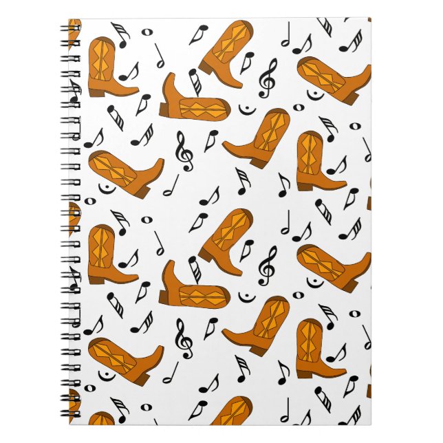 Cuaderno Cowboy Boots Music Notes (Frente)