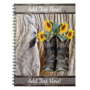 Cuaderno Cowboy Caballo Boots Junta de los girasoles