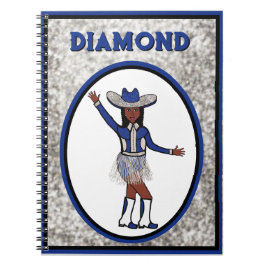 Cuaderno Cowgirl Dancer Blue Silver Notebook #1