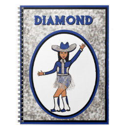 Cuaderno Cowgirl Dancer Blue Silver Notebook #2