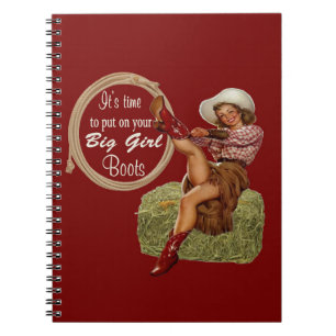 Cuaderno Cowgirl Te Puso Grandes Botes