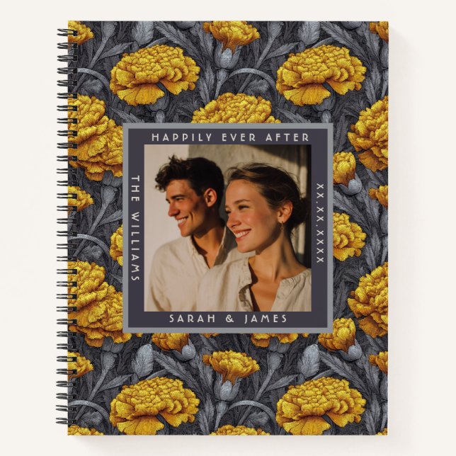 Cuaderno Cozy Custom Carnation Accent Mountain Wedding (Anverso)