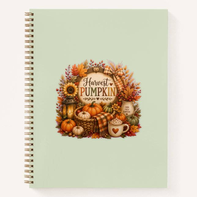Cuaderno Cozy Harvest Pumpkin / Cosecha Acogedora (Anverso)