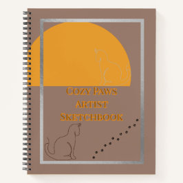Cuaderno Cozy Paws Spiral Artist Sketch Hardcover Notebook