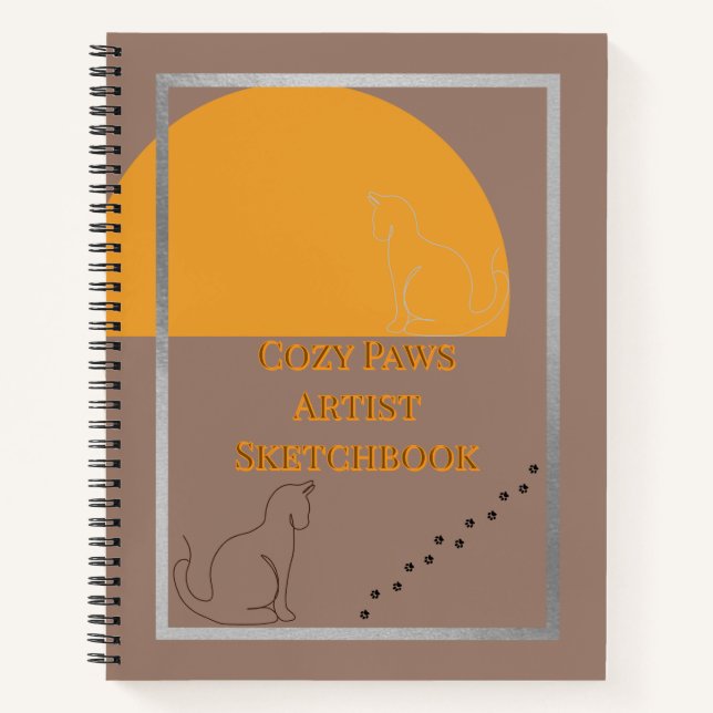 Cuaderno Cozy Paws Spiral Artist Sketch Hardcover Notebook (Anverso)
