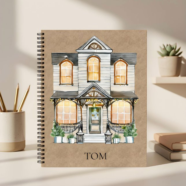 Cuaderno Cozy Watercolor Home Design - Notebook House (Subido por el creador)