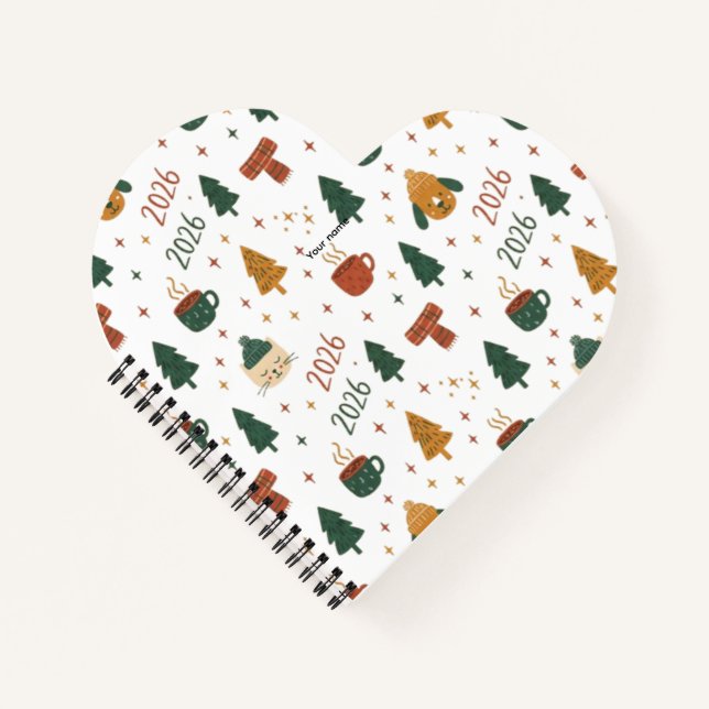 Cuaderno Cozy Winter Vibes 2026 - Cute Puppy and Kitten Chr (Anverso)