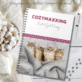 Cuaderno Cozymaxxing Kitten Comfort Journal Pink & Grey