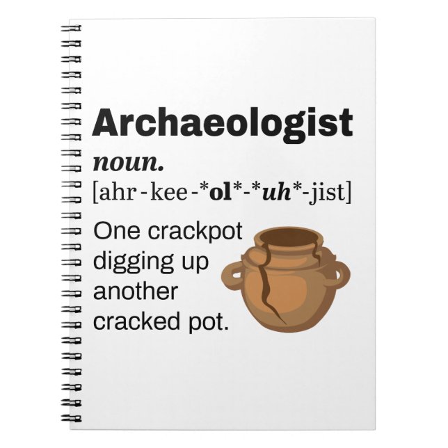 Cuaderno Crackpot de definición de arqueólogo (Frente)