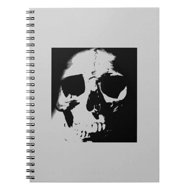 Cuaderno Cráneo blanco y negro (Frente)
