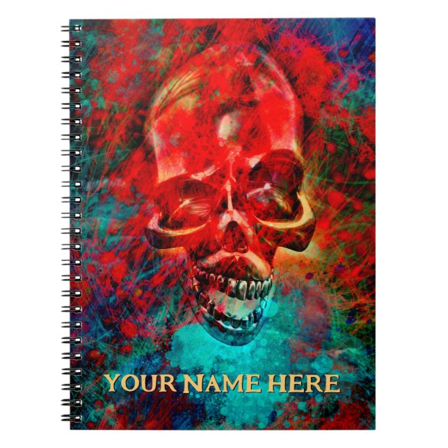 Cuaderno Cráneo colorido. Personalizado (Frente)