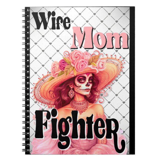 Cuaderno Cráneo de azúcar para la conciencia sobre el cánce (Frente)