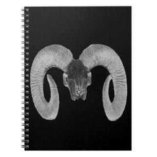Cuaderno cráneo de cabra único y hecho a mano